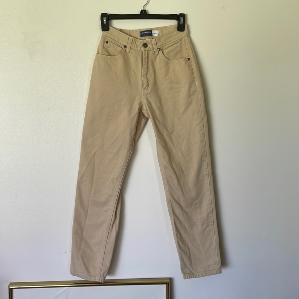 Vintage 90s Liz Claiborne Lizwear jeans mom jeans 100% cotton yellow color